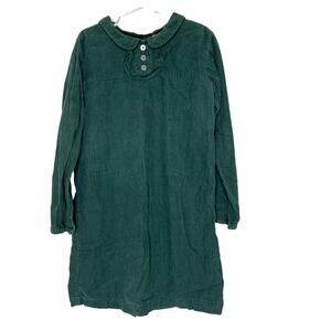 Olive Juice Green Corduroy Button Front Dress Kids Size 8 Girls